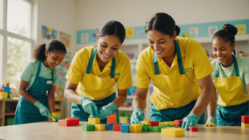 cleaning crew at preschool
